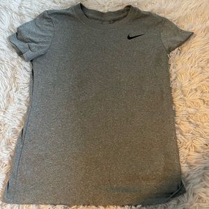 Gray Nike workout top